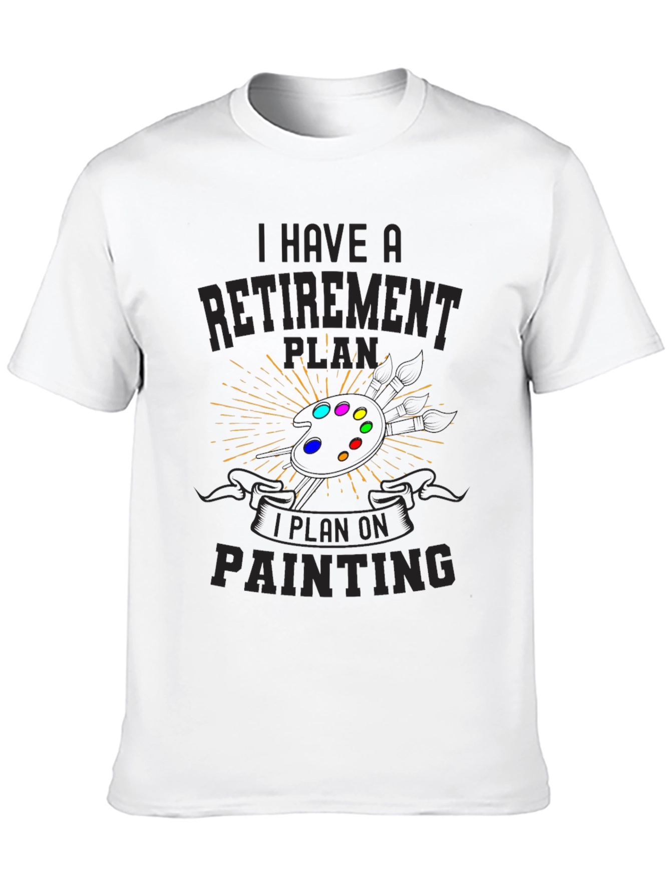 Camiseta Negra Plan de Jubilación: Pinta tu Vida