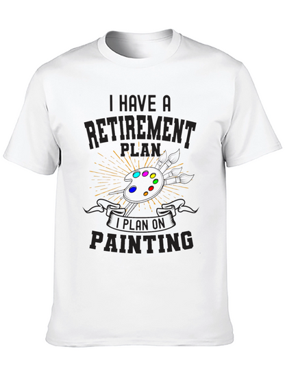 Camiseta Negra Plan de Jubilación: Pinta tu Vida