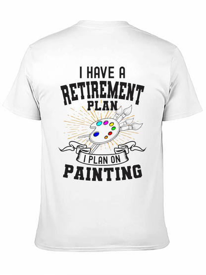 Camiseta Negra Plan de Jubilación: Pinta tu Vida