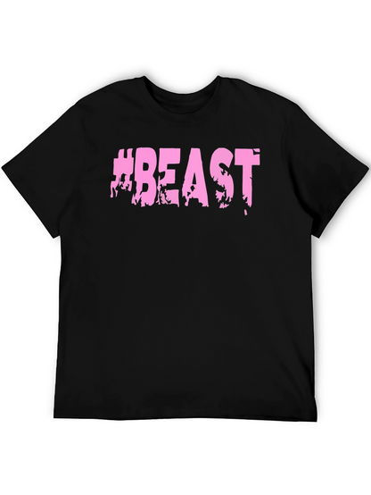 Camiseta Negra #BEAST Hombre - Estilo Casual