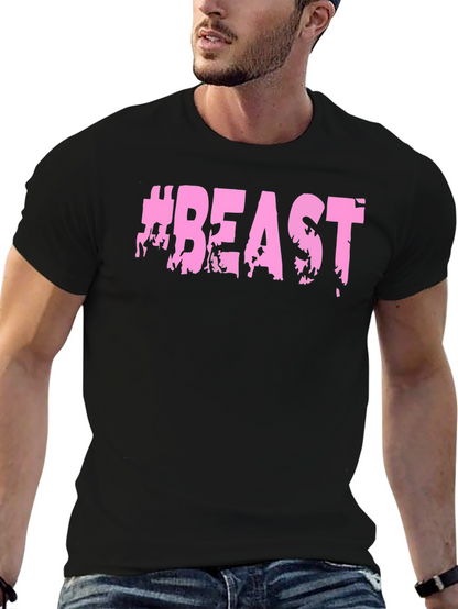 Camiseta Negra #BEAST Hombre - Estilo Casual