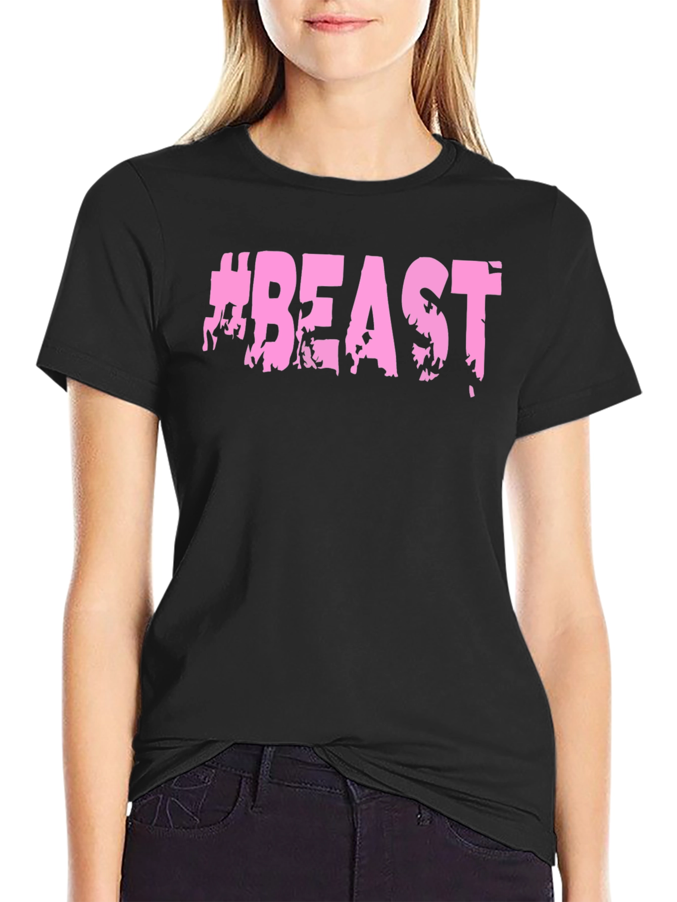 Camiseta Negra #BEAST Hombre - Estilo Casual