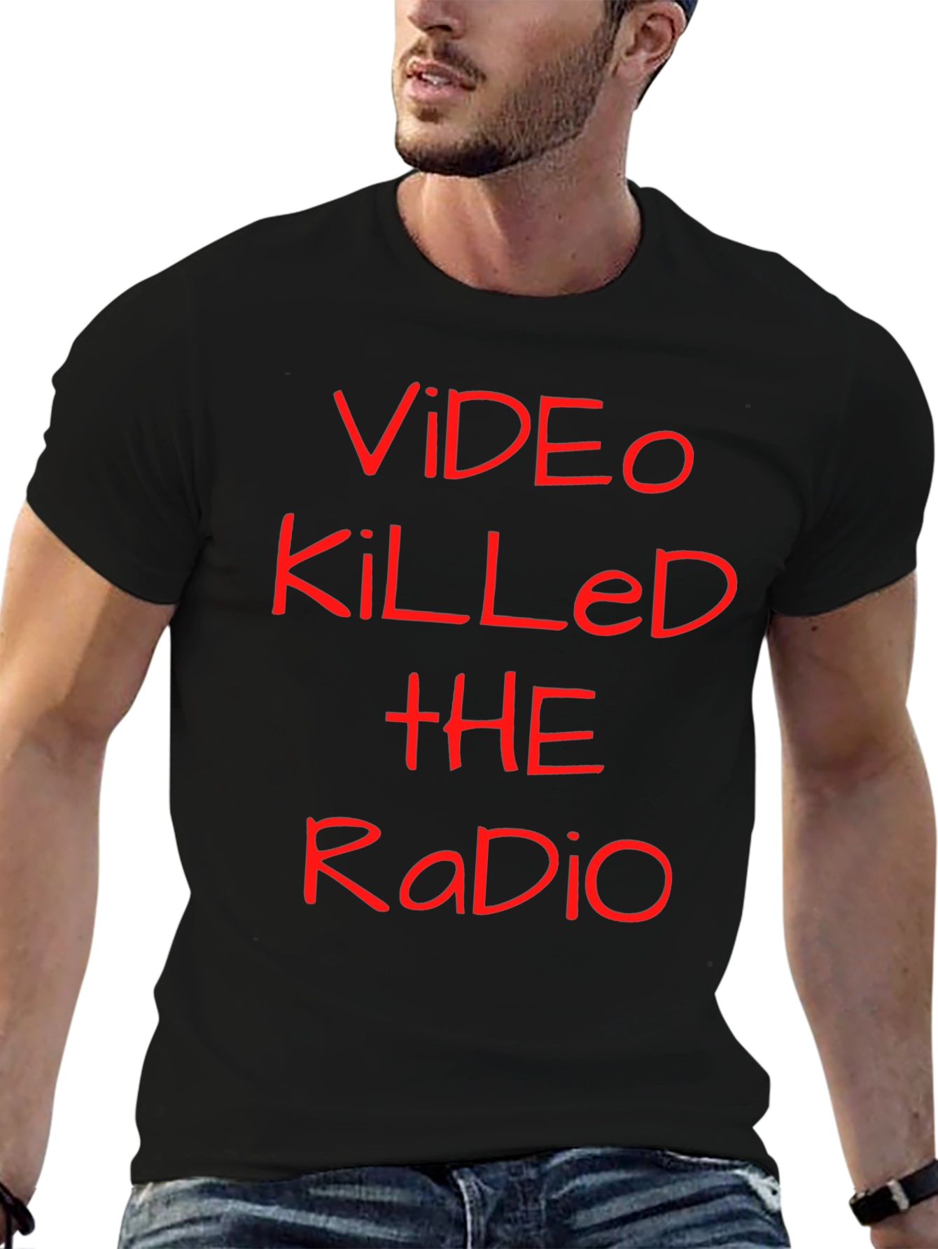 Camiseta Negra Video Killed the Radio