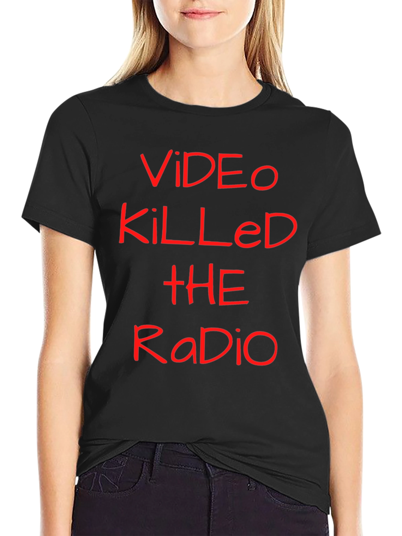 Camiseta Negra Video Killed the Radio