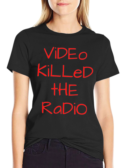 Camiseta Negra Video Killed the Radio