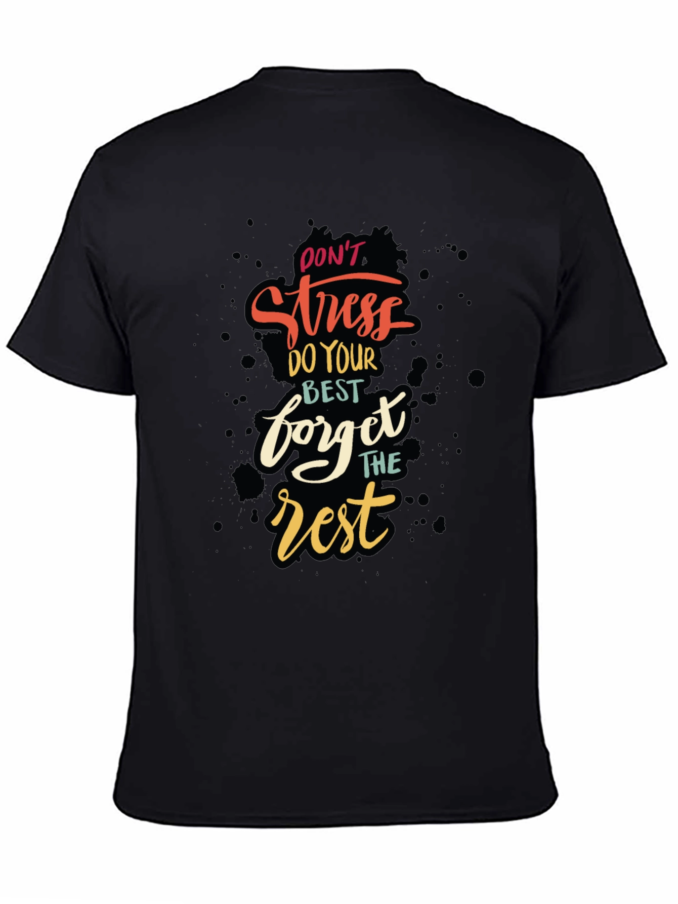 Camiseta Negra con Diseño Motivacional