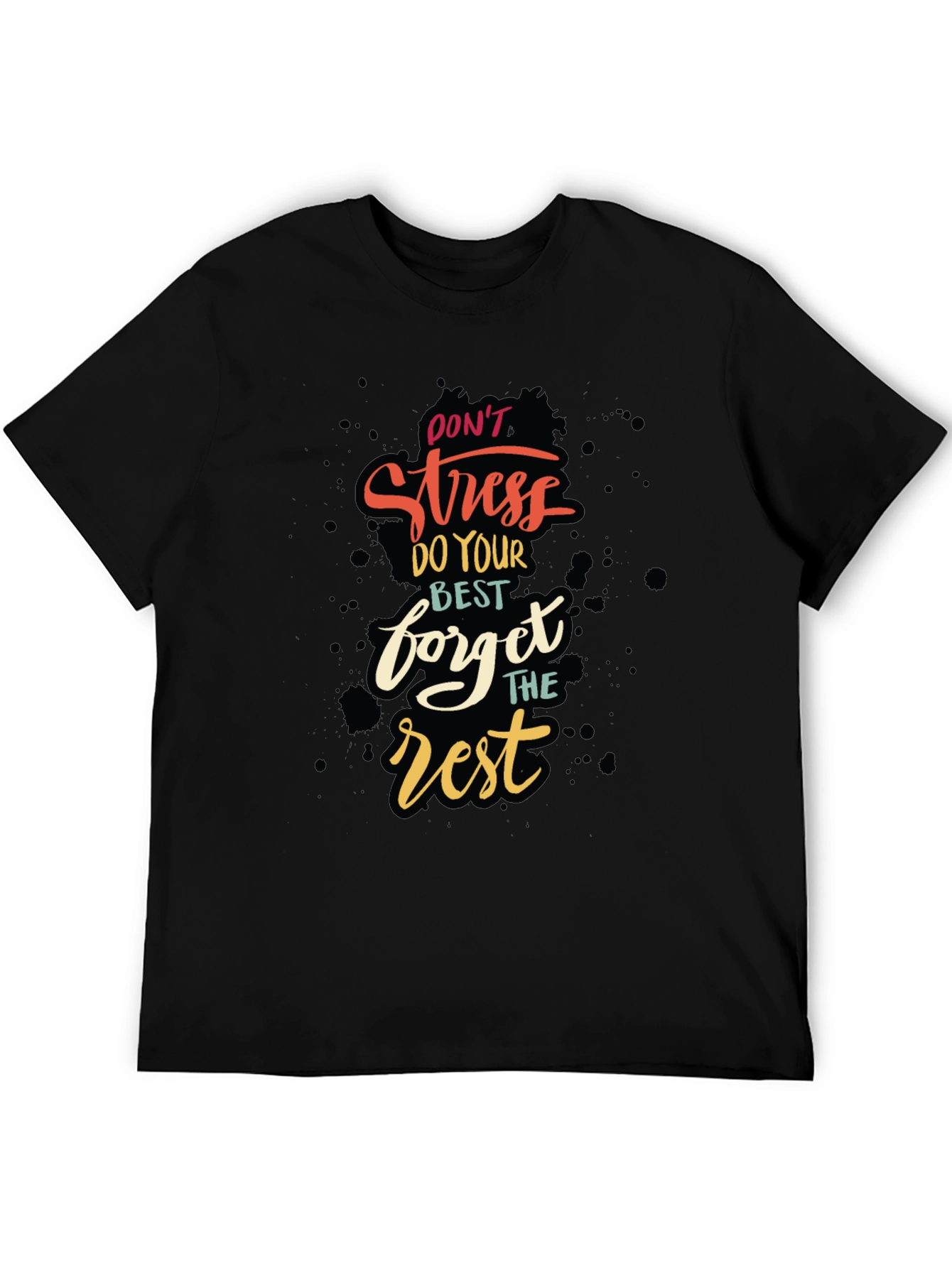 Camiseta Negra con Diseño Motivacional