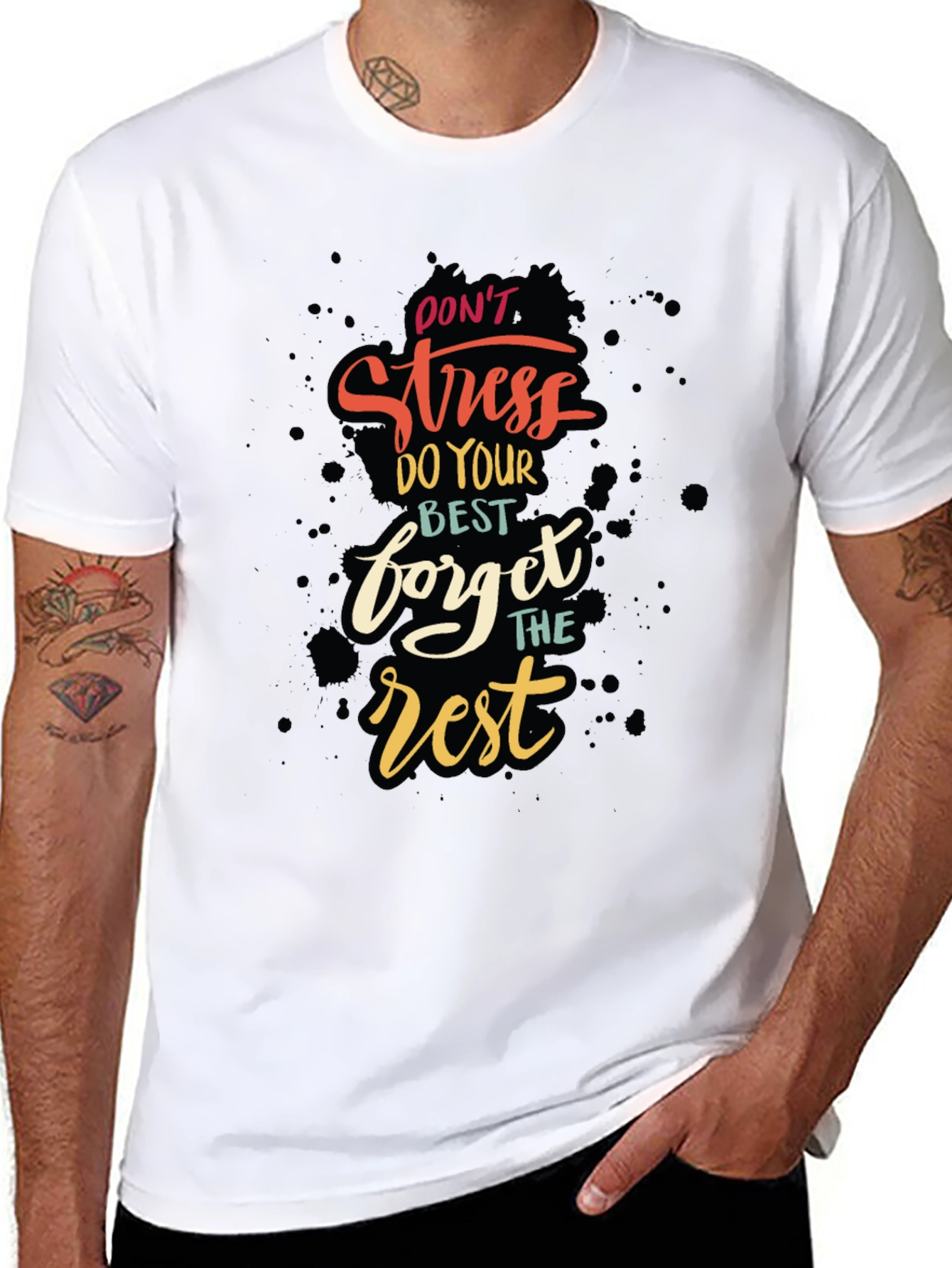 Camiseta Negra con Diseño Motivacional