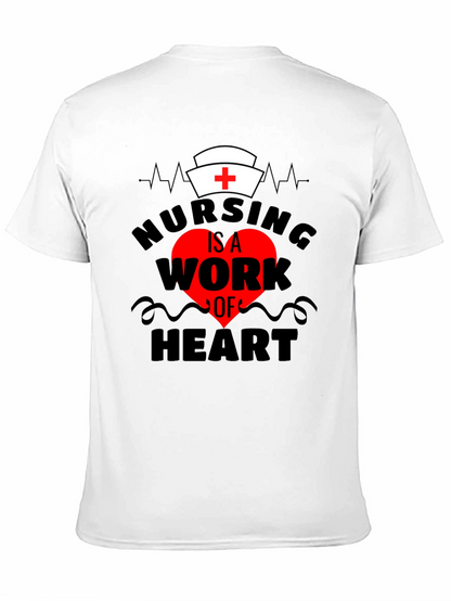 Camiseta Negra Nursing is a Work of Heart