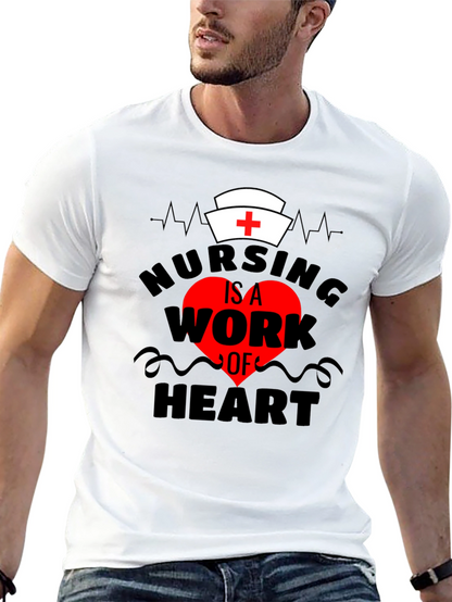 Camiseta Negra Nursing is a Work of Heart