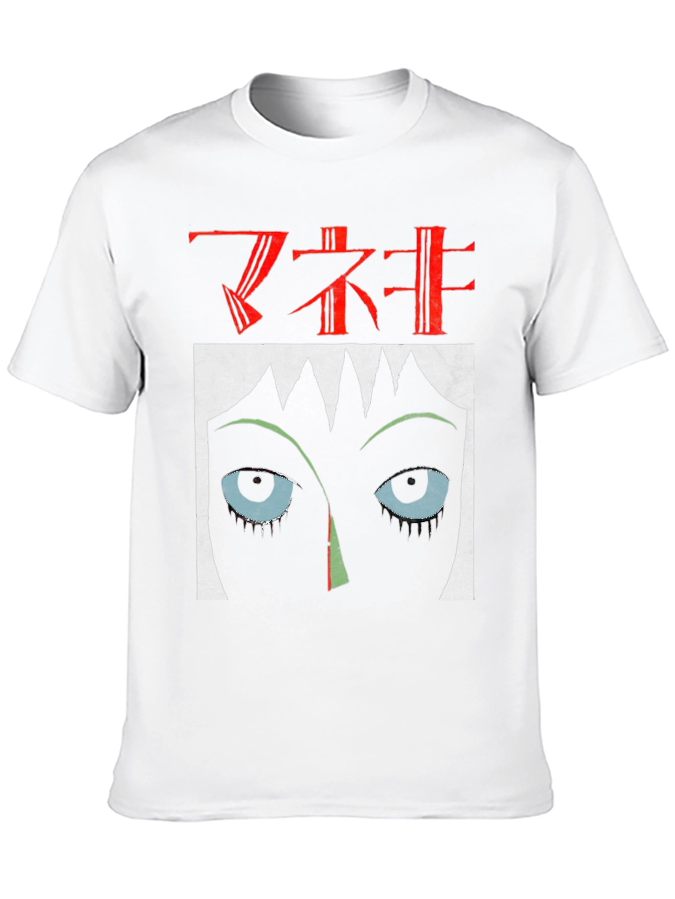 Camiseta Negra Estampada Estilo Anime