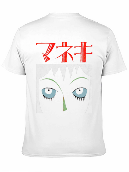 Camiseta Negra Estampada Estilo Anime