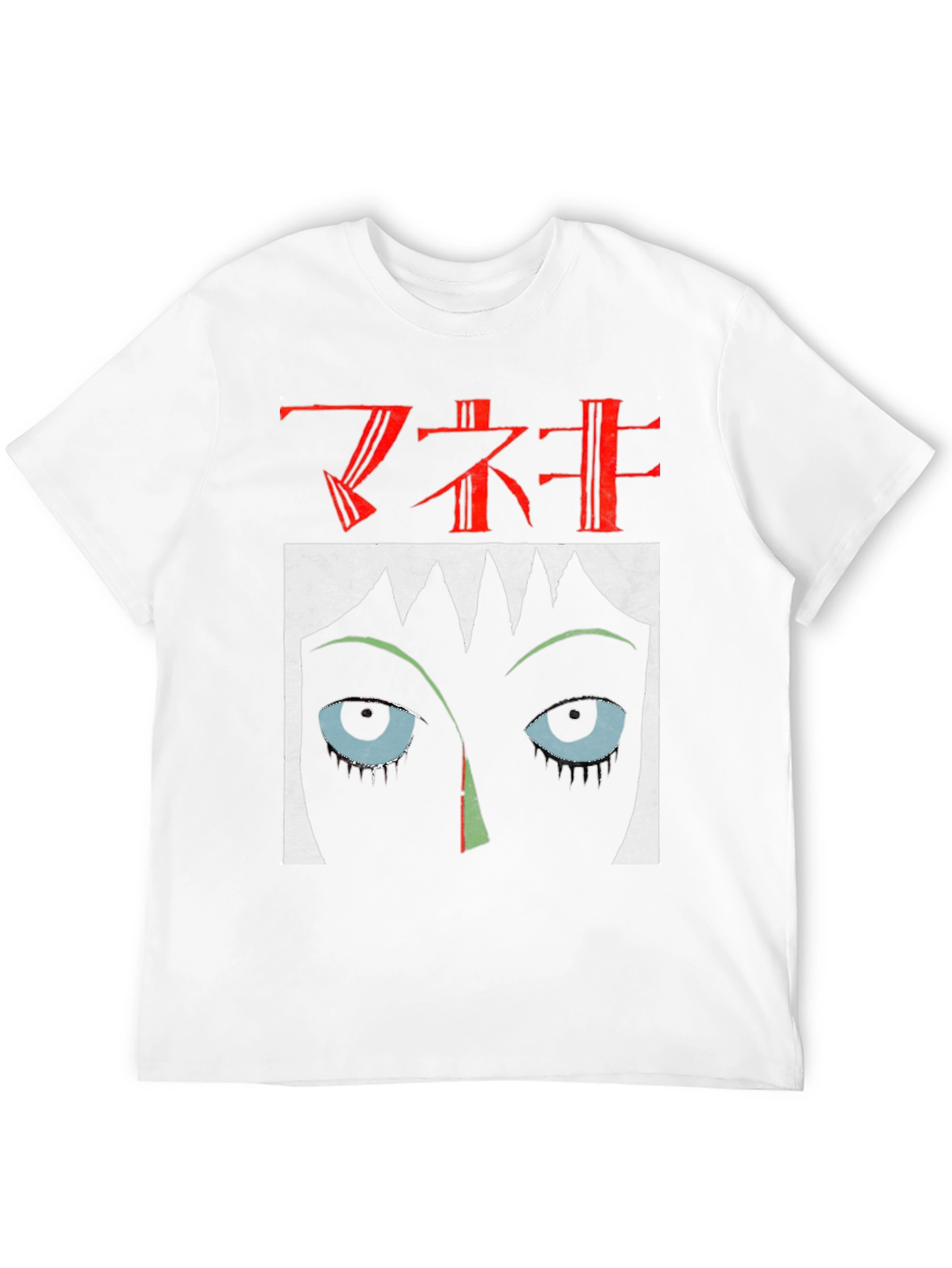Camiseta Negra Estampada Estilo Anime