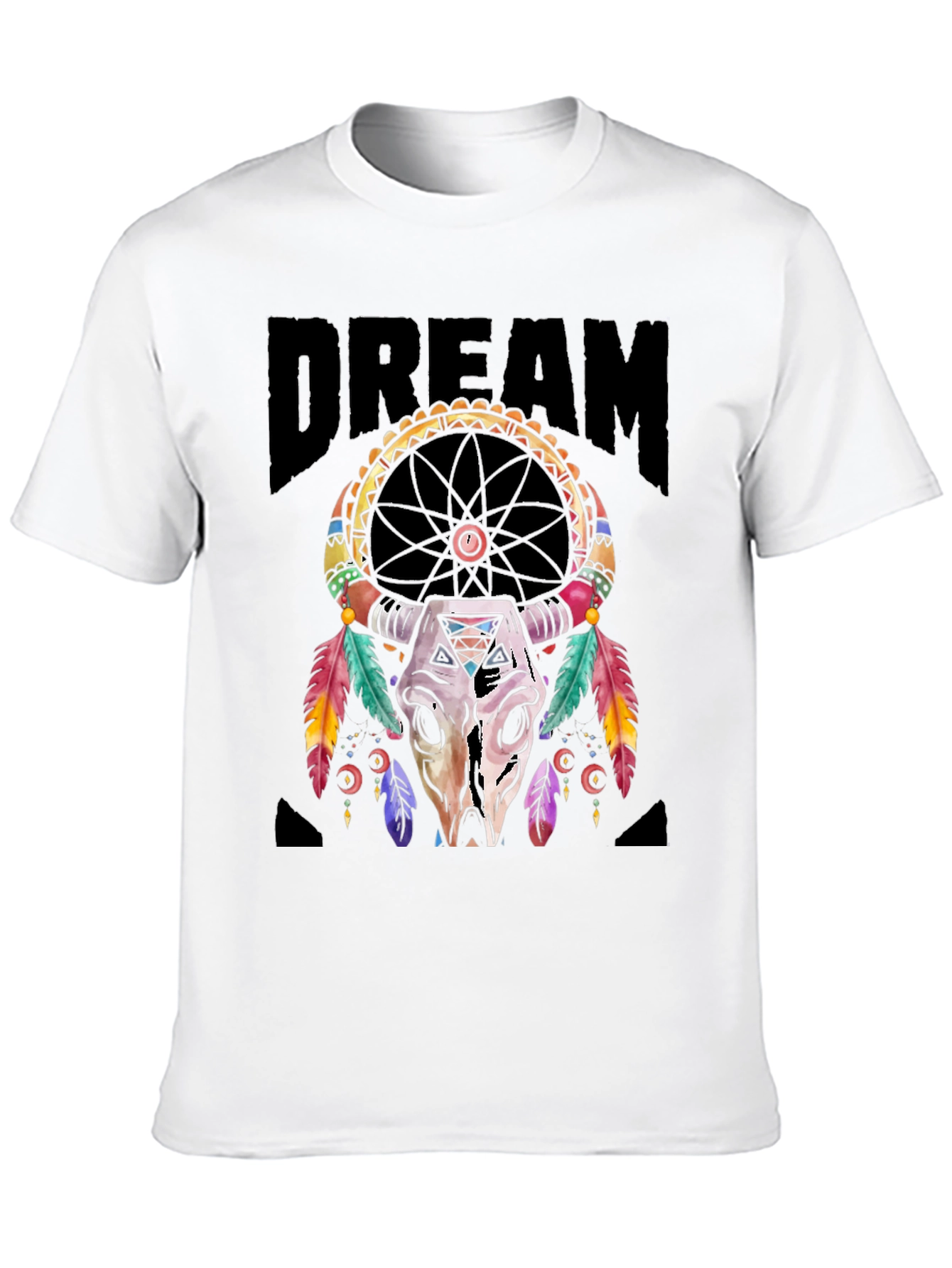 Camiseta Negra Estampado Dreamcatcher