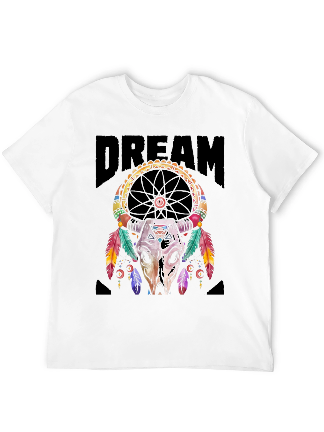 Camiseta Negra Estampado Dreamcatcher