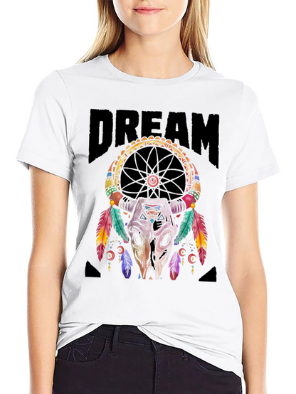 Camiseta Negra Estampado Dreamcatcher