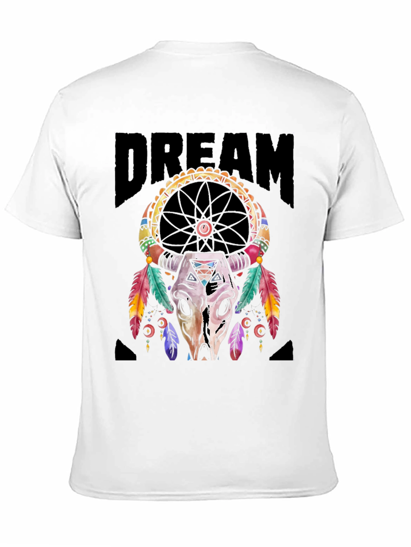 Camiseta Negra Estampado Dreamcatcher