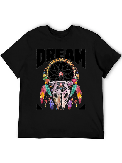Camiseta Negra Estampado Dreamcatcher