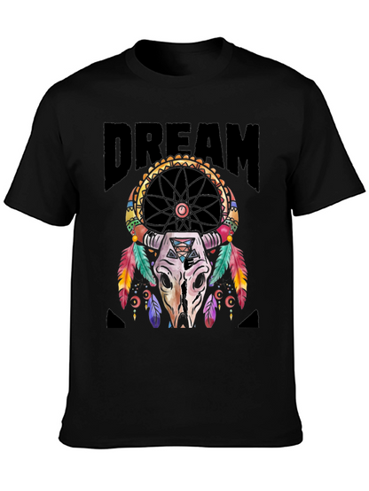 Camiseta Negra Estampado Dreamcatcher