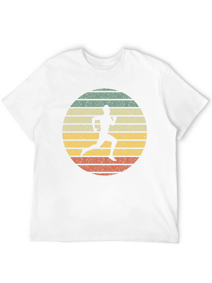 Camiseta Retro Running Silhouette para Hombre