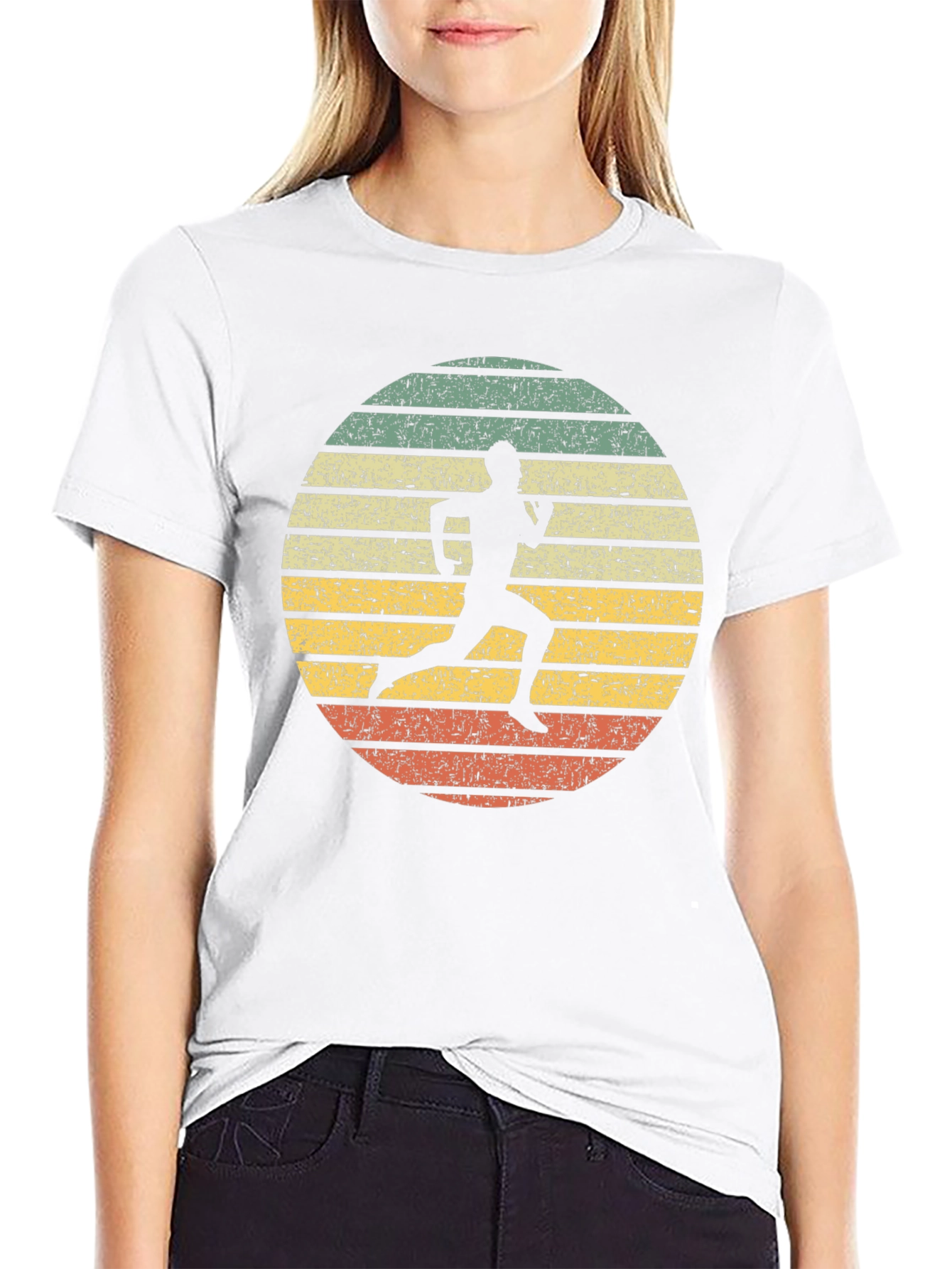 Camiseta Retro Running Silhouette para Hombre