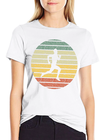 Camiseta Retro Running Silhouette para Hombre