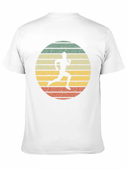 Camiseta Retro Running Silhouette para Hombre