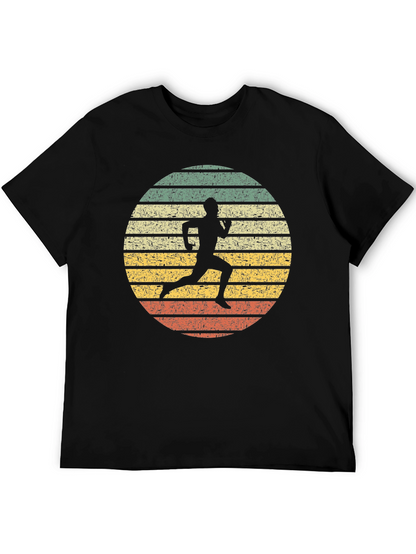 Camiseta Retro Running Silhouette para Hombre