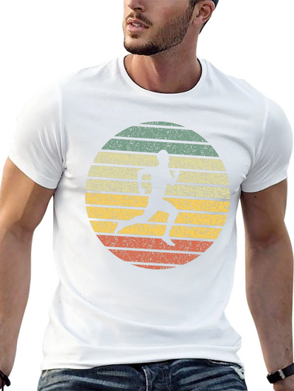 Camiseta Retro Running Silhouette para Hombre