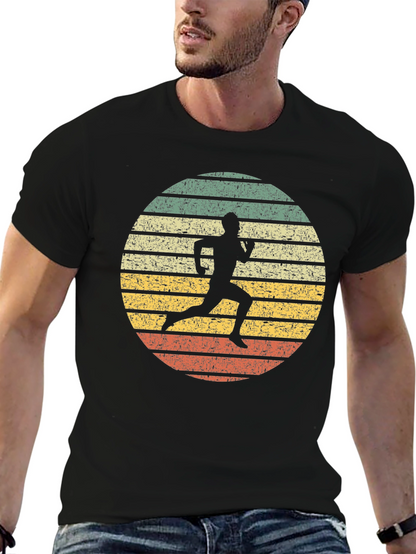 Camiseta Retro Running Silhouette para Hombre