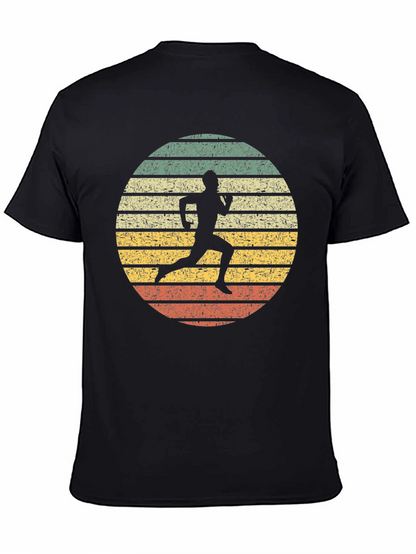 Camiseta Retro Running Silhouette para Hombre