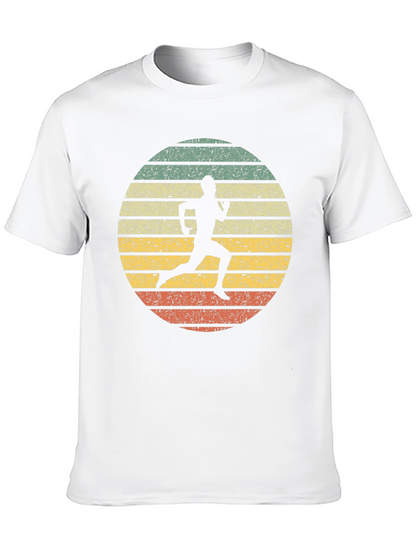 Camiseta Retro Running Silhouette para Hombre