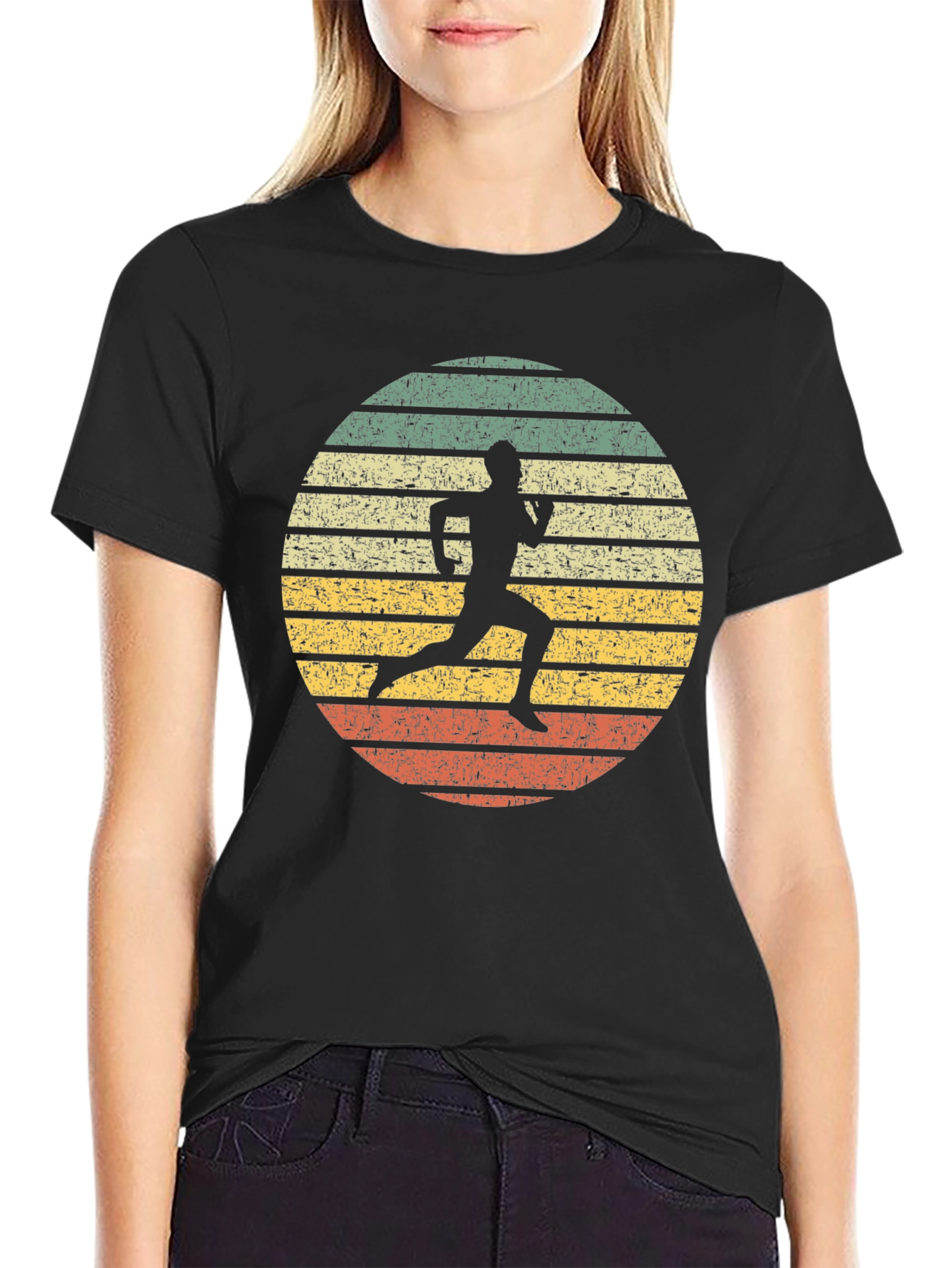 Camiseta Retro Running Silhouette para Hombre