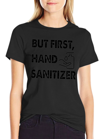 Camiseta Negra: Primero Desinfectante de Manos
