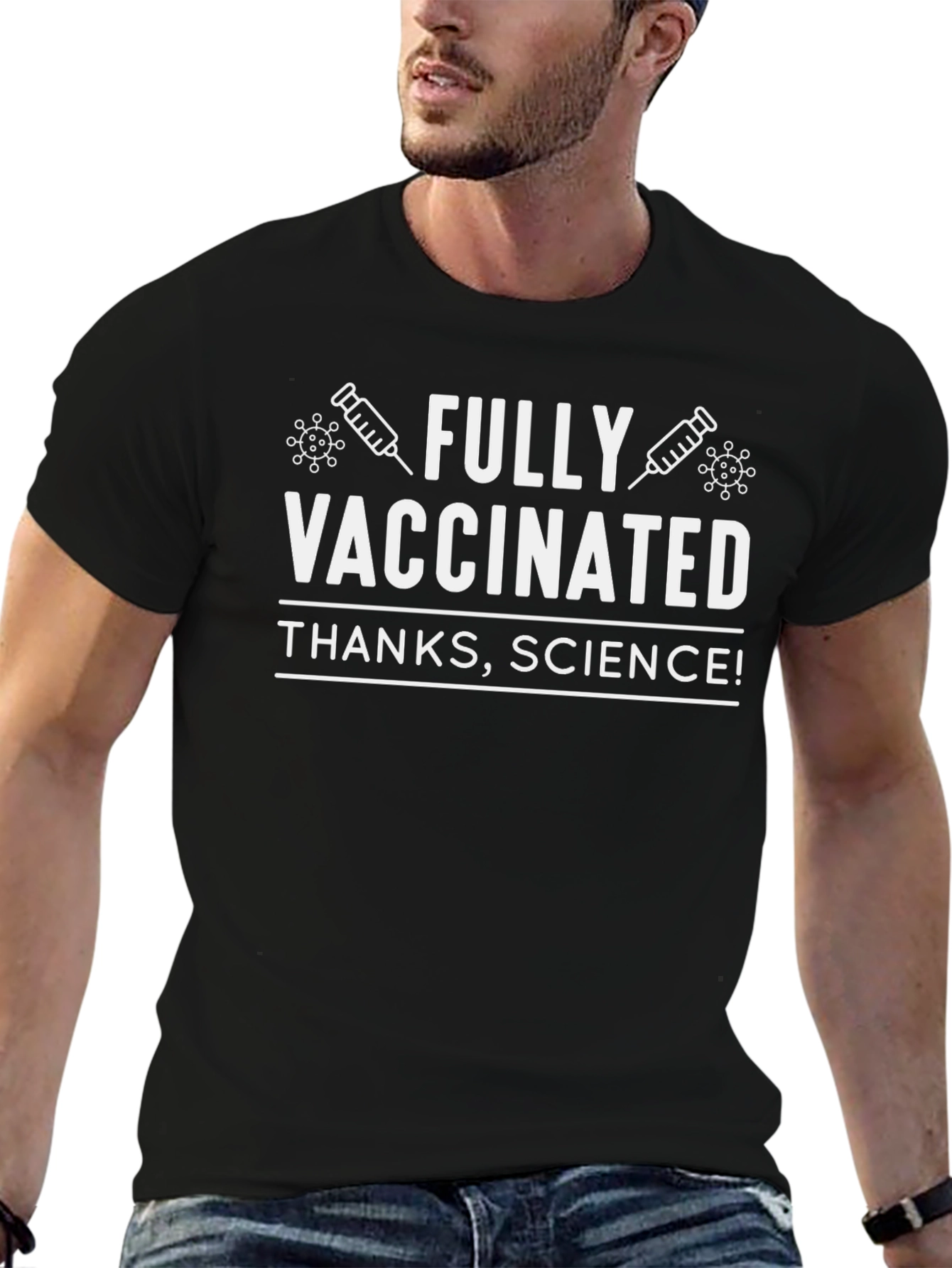 Camiseta Totalmente Vacunado. ¡Gracias Ciencia!