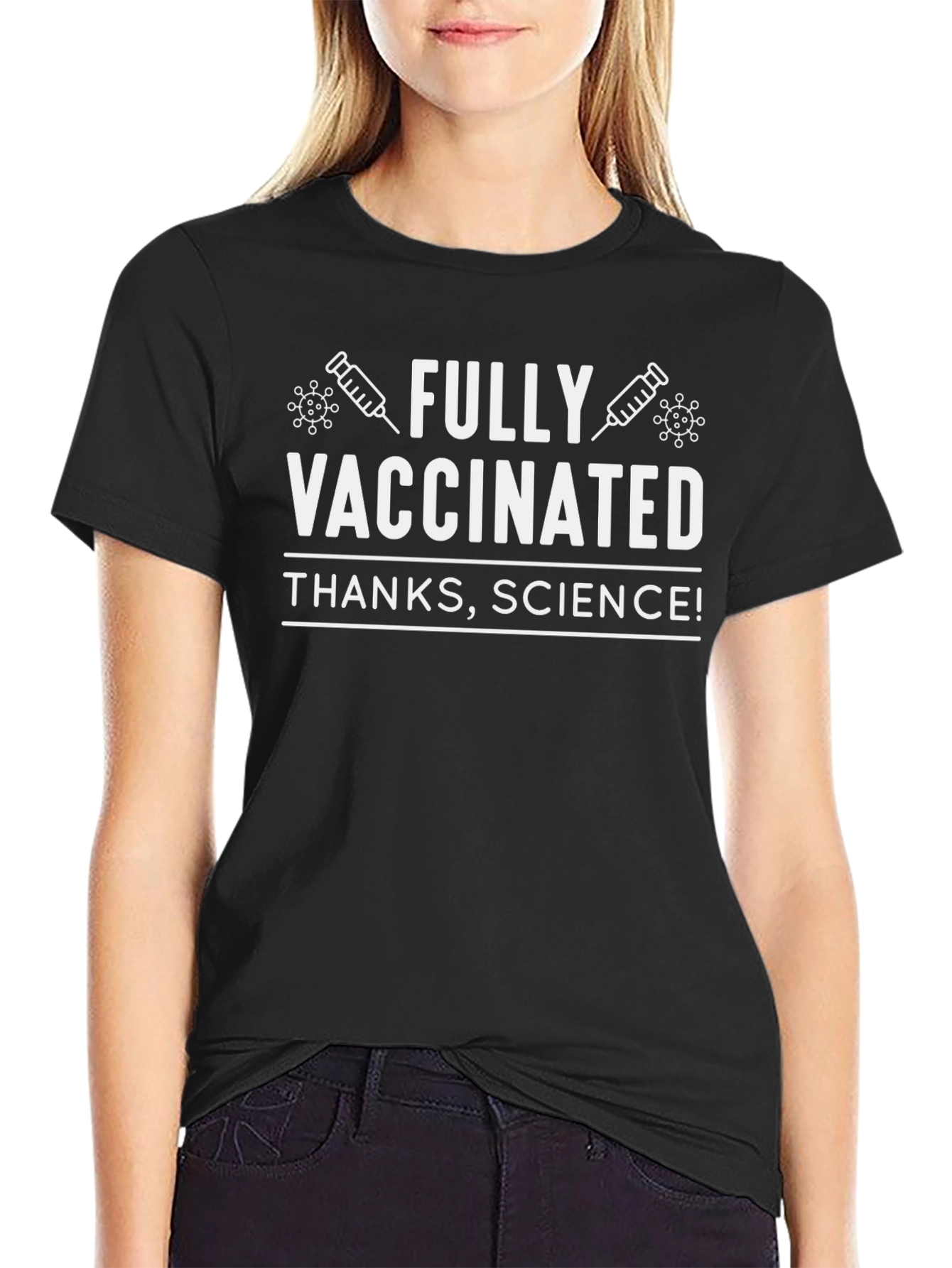 Camiseta Totalmente Vacunado. ¡Gracias Ciencia!