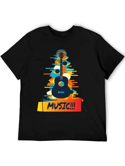 Camiseta Negra Estampada Music!!!