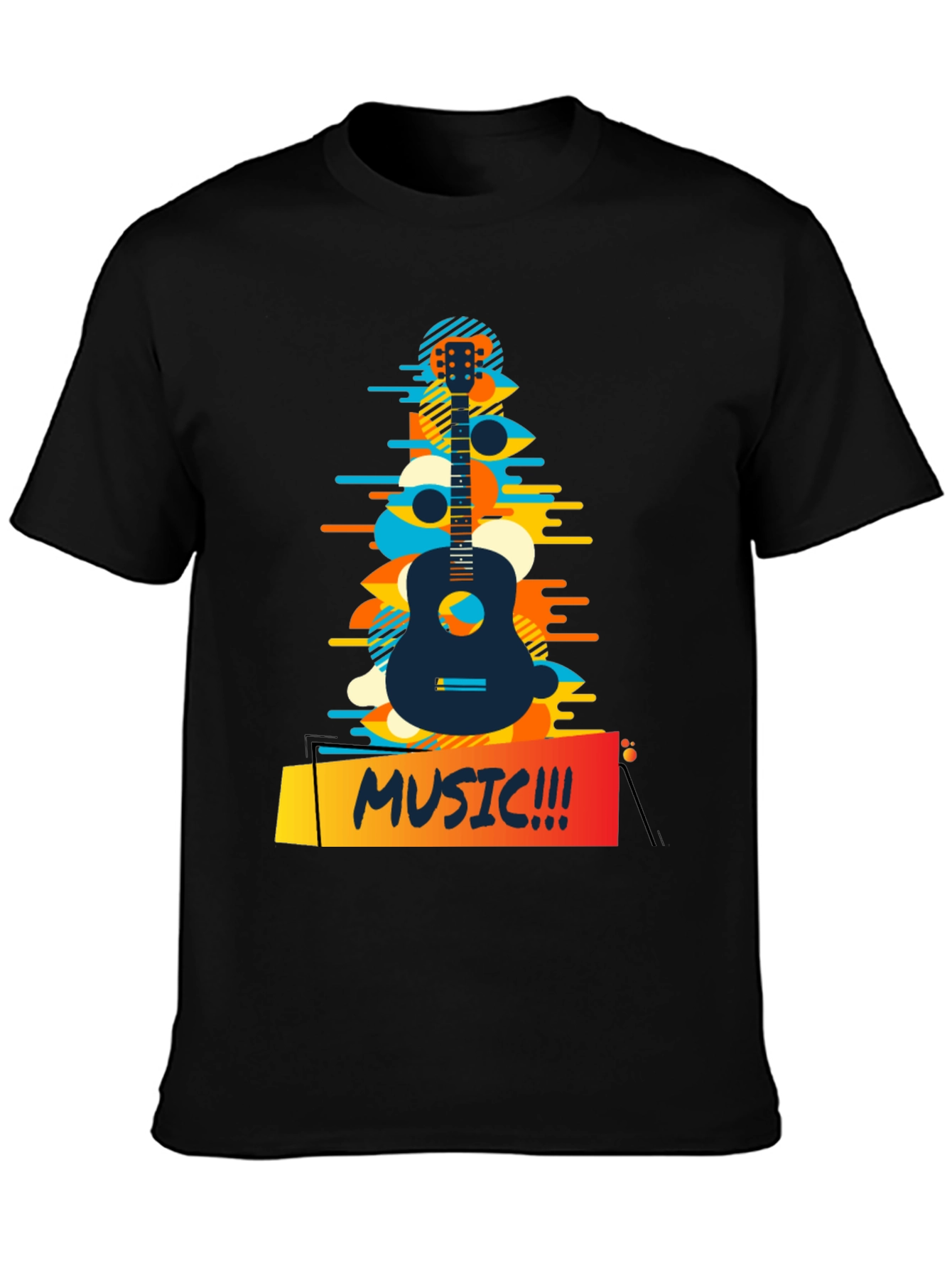 Camiseta Negra Estampada Music!!!