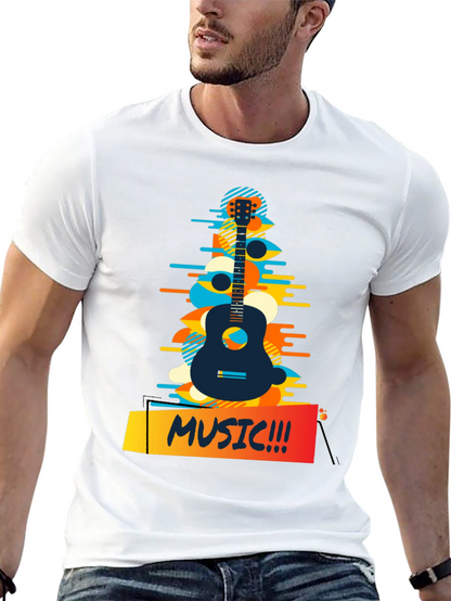 Camiseta Negra Estampada Music!!!