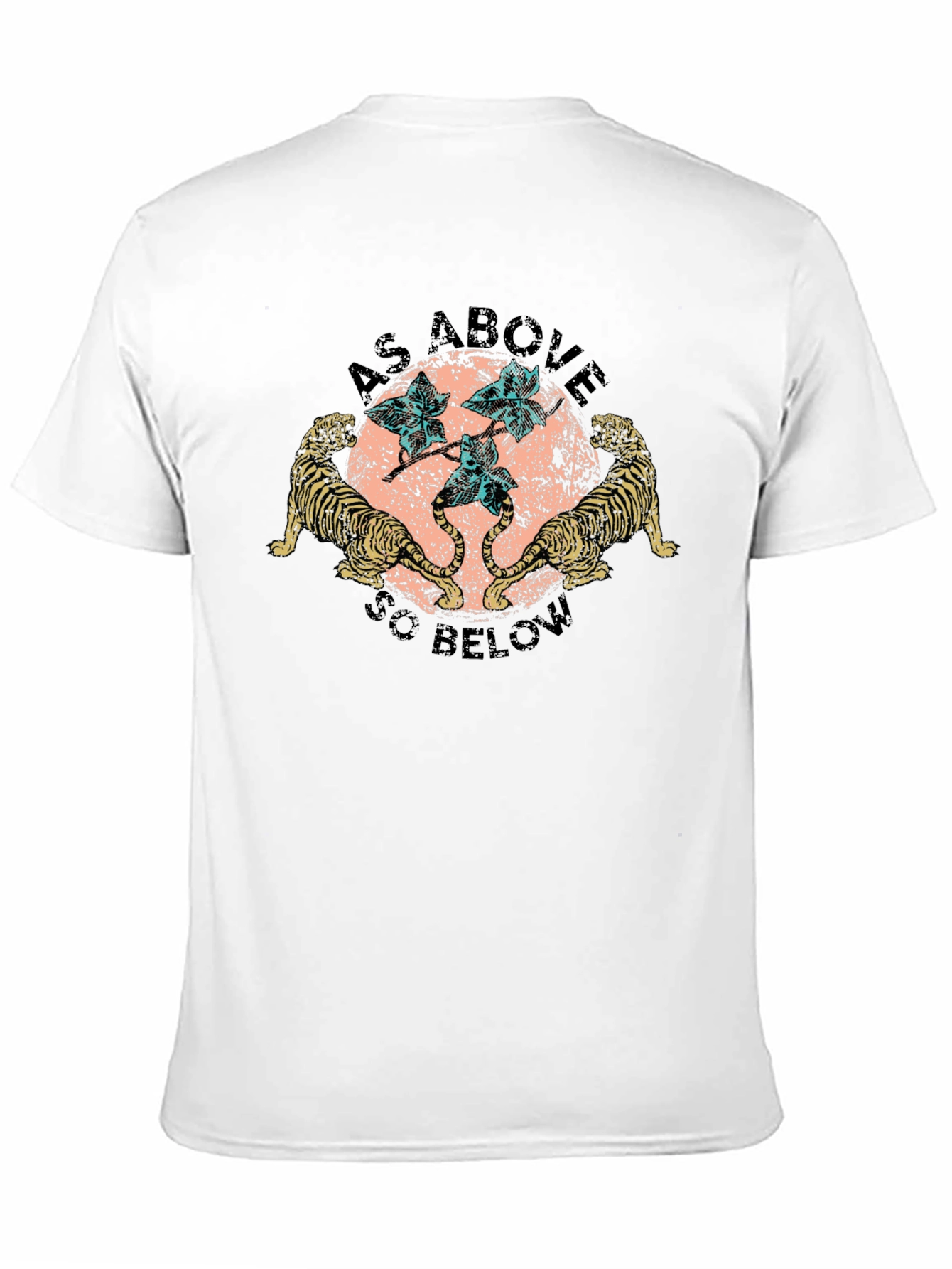 Camiseta Negra As Above So Below con Tigres