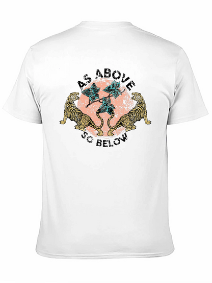 Camiseta Negra As Above So Below con Tigres
