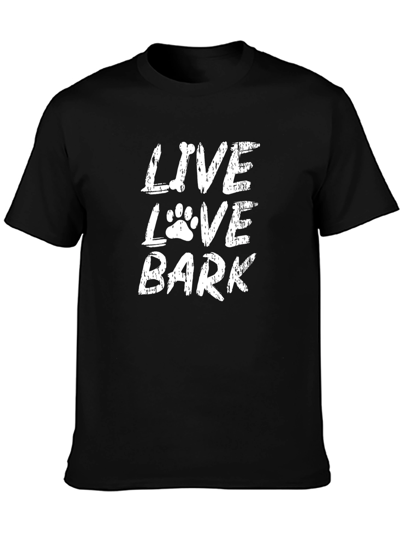 Camiseta Negra Live Love Bark