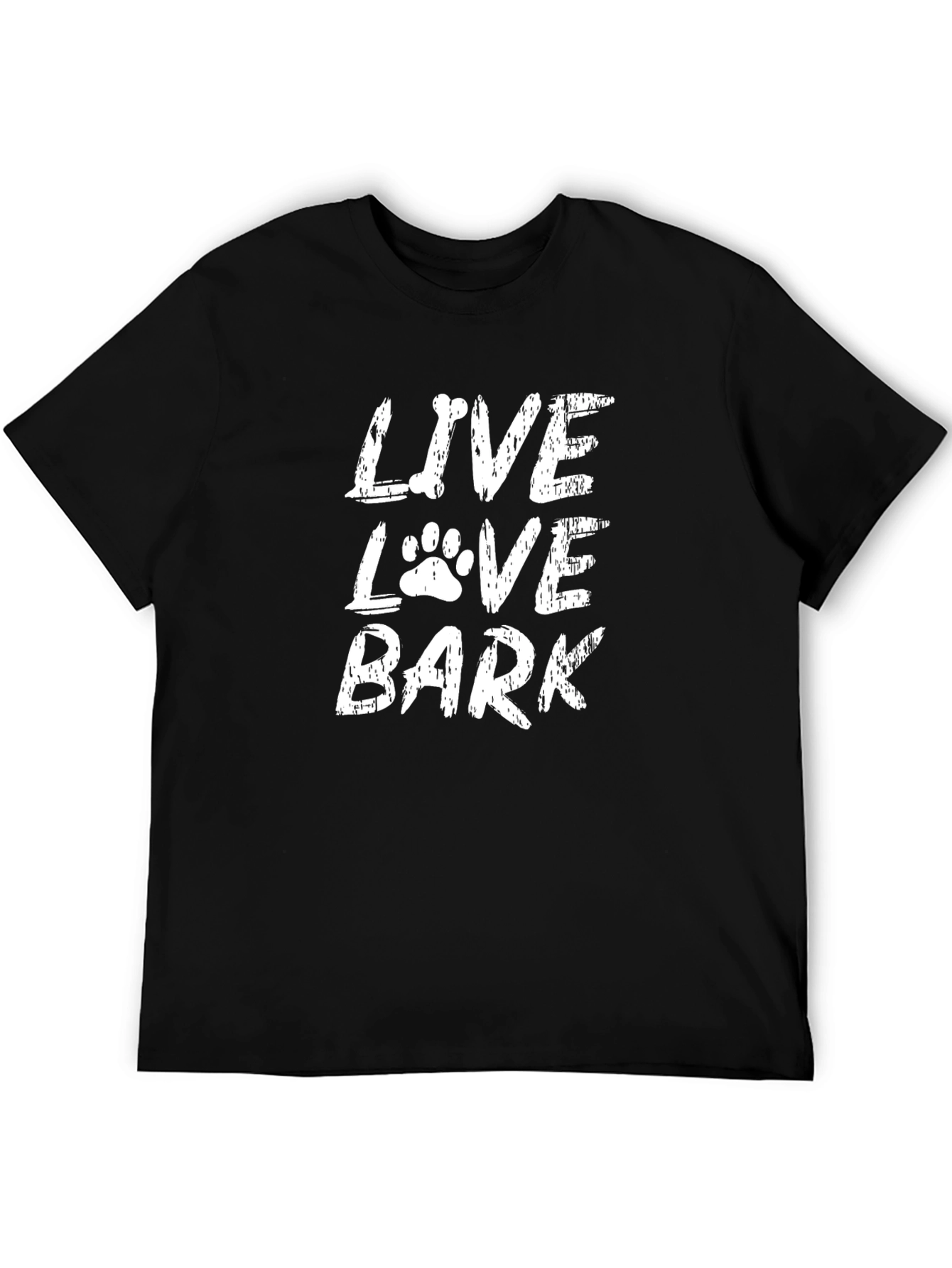 Camiseta Negra Live Love Bark