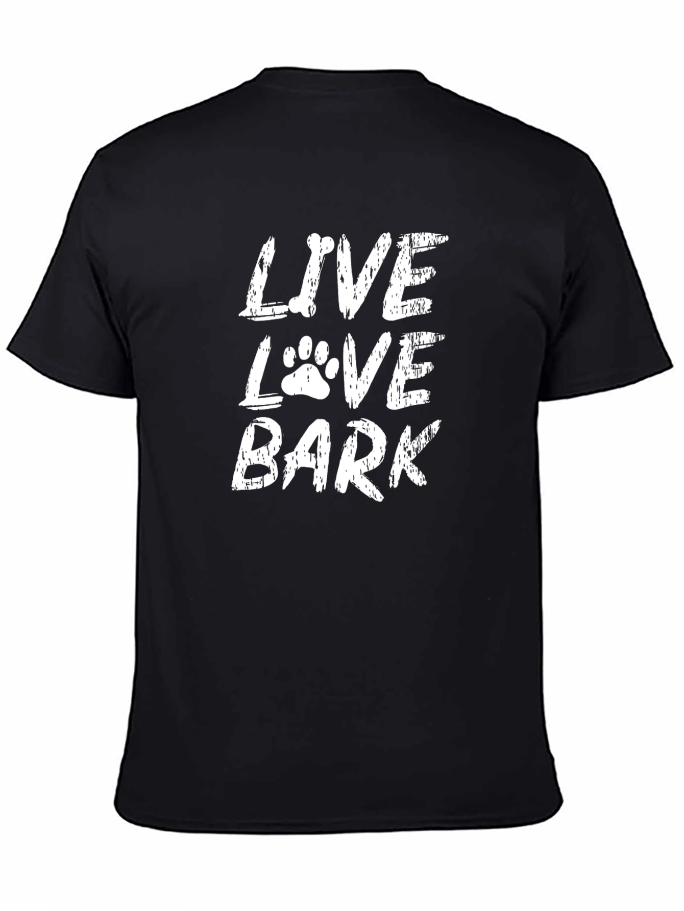 Camiseta Negra Live Love Bark