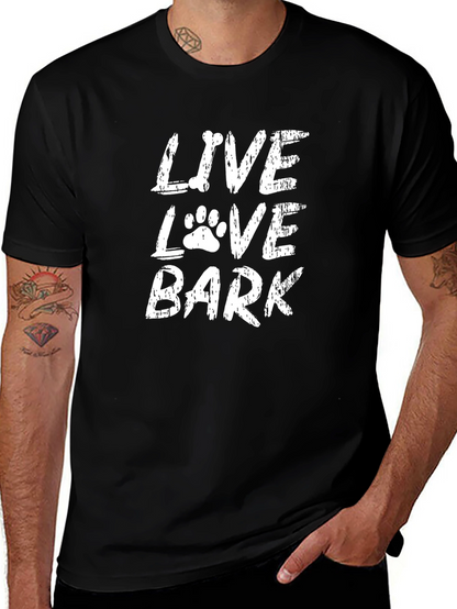 Camiseta Negra Live Love Bark