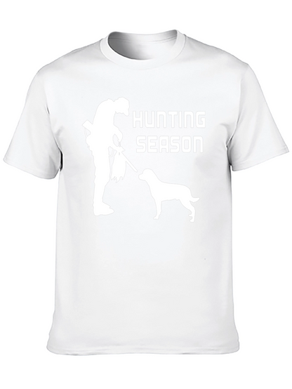 Camiseta Negra: Temporada de Caza con Perro