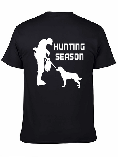 Camiseta Negra: Temporada de Caza con Perro