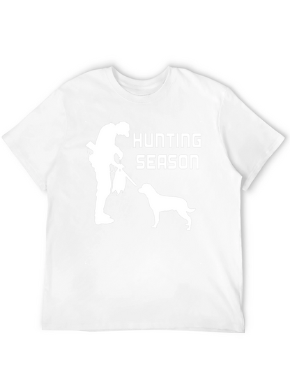 Camiseta Negra: Temporada de Caza con Perro