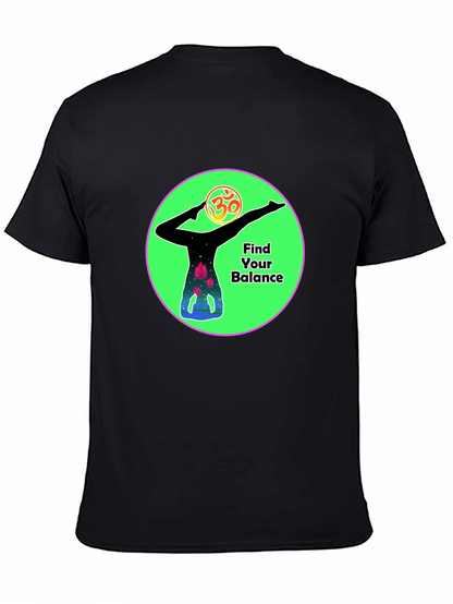 Camiseta Negra Yoga Encuentra tu equilibrio