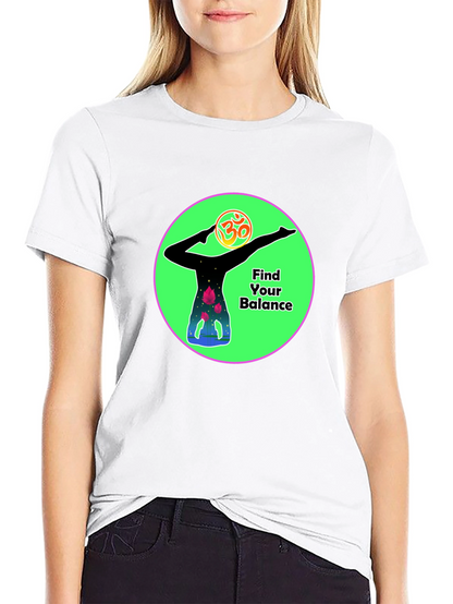 Camiseta Negra Yoga Encuentra tu equilibrio